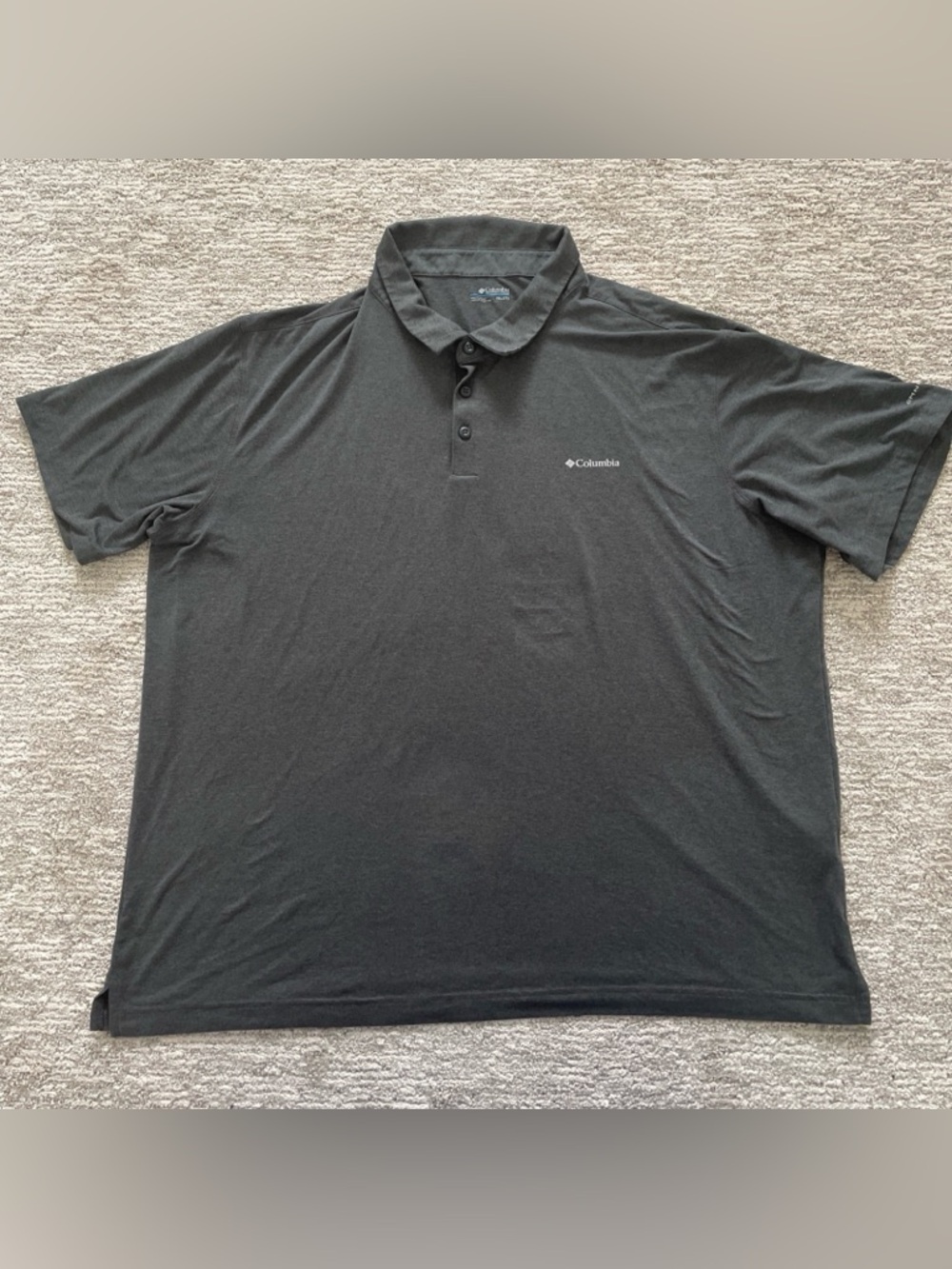 Columbia Golf Polo Shirt Mens Size 2XL Gray Omni-Wick Performance Short Sleeve